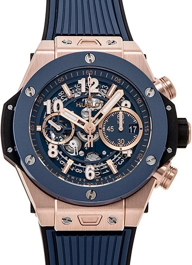 Hublot — Hublot Big Bang Unico King Gold Blue Ceramic 421.OL.5180.RX KG 44mm #KMW202