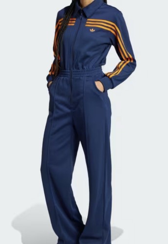 Talla XL - Mono para mujer Adidas años 70 azul índigo/naranja rayas JN8312 - Imagen 3 de 9