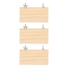 3 Pcs Bird Cage Accessories Perch Platform Solid Wood Stand Wooden