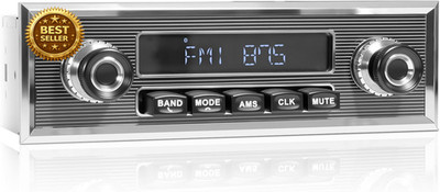Retro Car Radio Receiver with Bluetooth: Single Din Vintage Stereo for Classic V