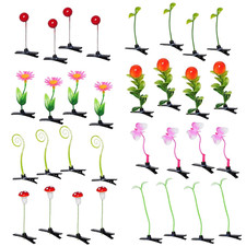 32Pcs Bean Sprout Hair Clips Funny Sprout Clips Random Mixed Styles Plant Grass