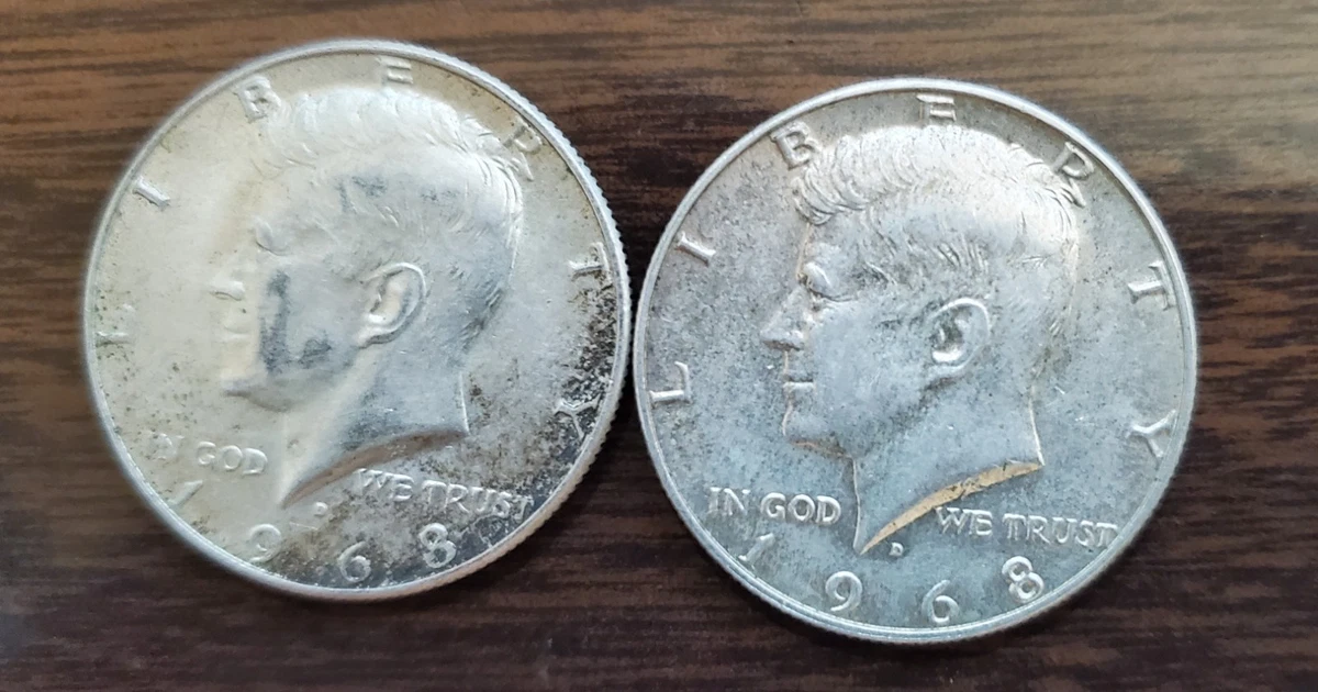25+ Circulated Silver 1968 Kennedy US Half Dollars (1964-Now) for