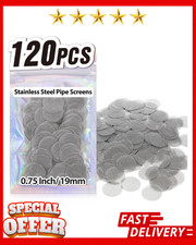 120 Pcs Pipe Screens Stainless Steel Screen Filter for Pipe 3/4 Mesh Pipe Filter
