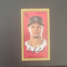Topps 2025 T205 Ezequiel Tovar Sweet Caporal Back Colorado Rockies Baseball Card