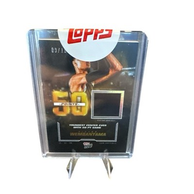 2024-25 Topps Now Victor Wembanyama Game Worn Jersey Patch Black #9/10 Spurs #7C