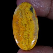 24.70 Cts Natural Bumblebee Jasper Oval Shape Cabochon Loose Gemstone