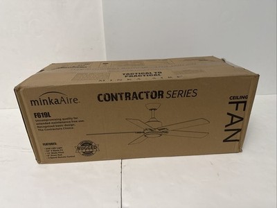 Minka Aire F619L WHF 54'' Ceiling Fan with Integrated LED Light & Remote