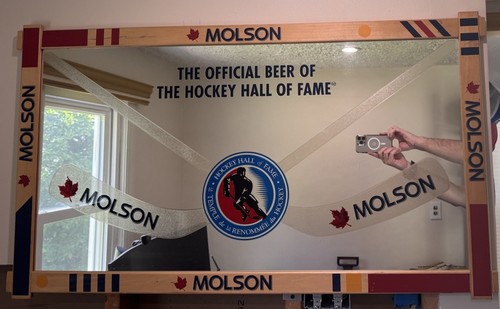 Molson NHL Hockey Player In Motion Hall Of Fame Mirror Sign