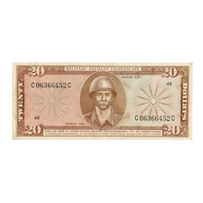 US MPC 20 Dollars Series 681 VF -a couple of staple holes