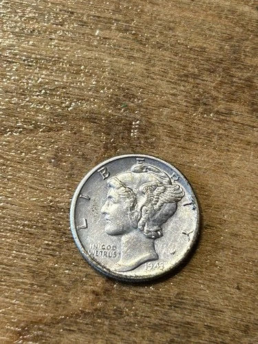 1943 Mercury Dime AU+