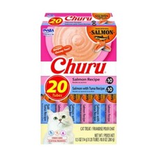 Inaba Churu Salmon Flavor Variety Pack Lickable Cat Treats - 10oz/20ct