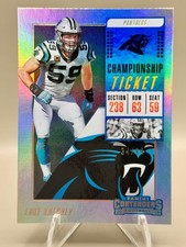 2018 Panini Contenders #86 Luke Kuechly Championship Ticket #/99
