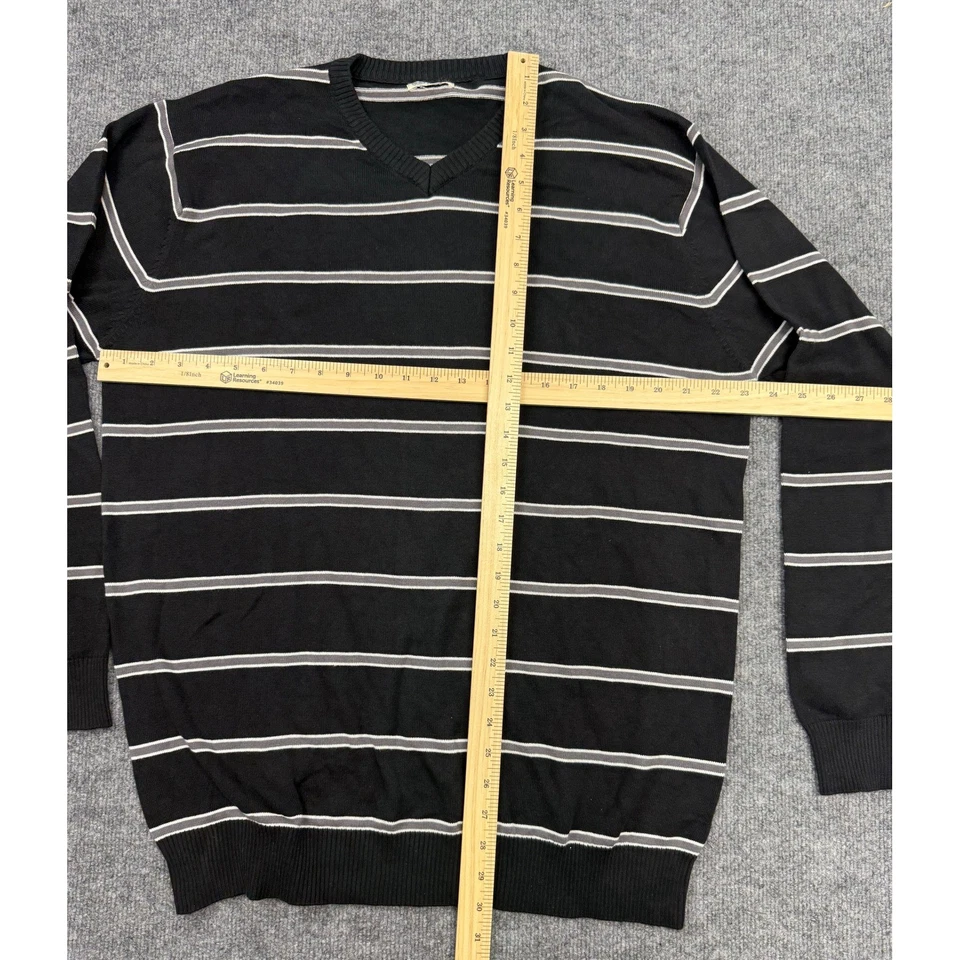 Suéter Jordan Craig Vintage Y2K Negro Rayas Cuello en V XL Nuevo con Etiquetas Foto 4 de 4
