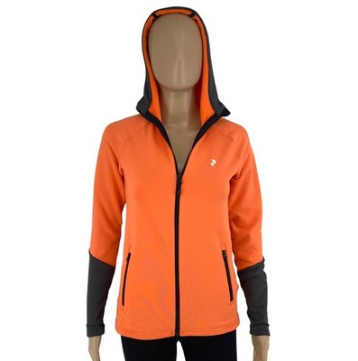 Peak Performance Damen Orange Rider Full Zip Kapuzenpullover Jacke Größe S