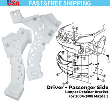 Front Bumper Retainer Bracket Set Fit For 2004-2008 Mazda 3 Cover Retainer Sedan Front Bumper Retainer Bracket Set Fit For 2004-2008 Mazda 3 Cover Retainer Sedan