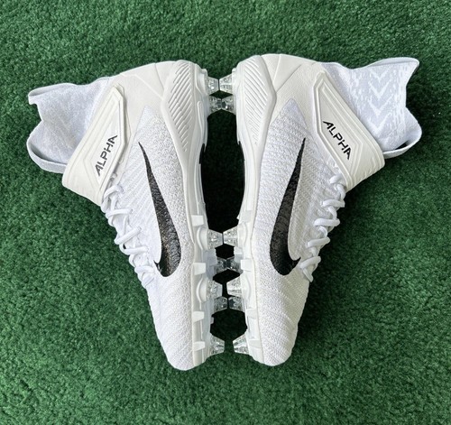 Scarpe da calcio uomo Nike Alpha Menace Elite 2 Flyknit staccabili taglia 12 bianche - Foto 8 di 10