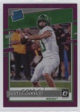 2020 Panini Chronicles Draft Picks Purple Prizm 27/99 Justin Herbert #4 0n64