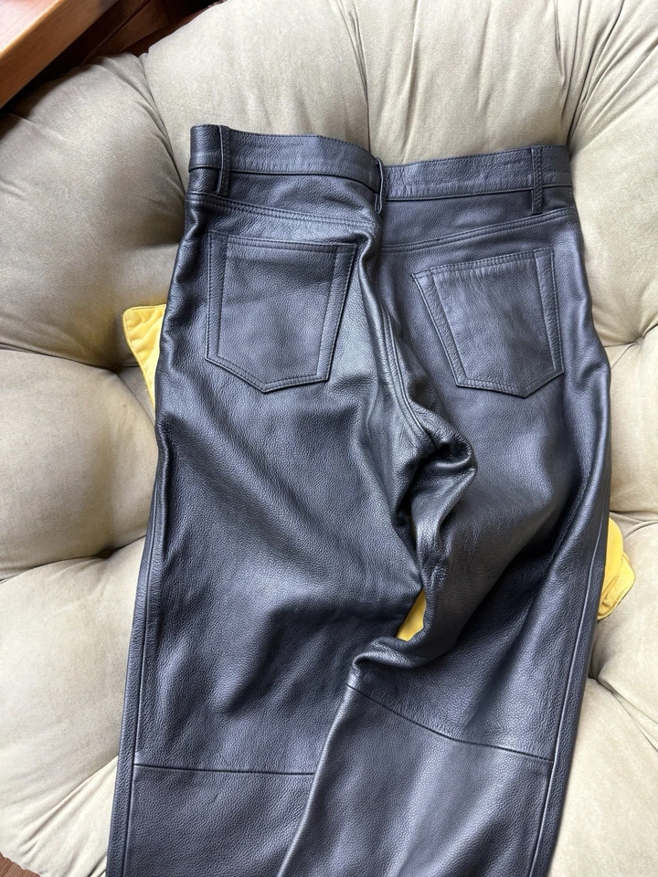 Джинсы из натуральной кожи «стиль 501» 32W32L - Изображение 3 из 4