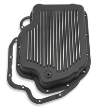 Mr. Gasket 9796BMRG Transmission Oil Pan - Black Aluminum