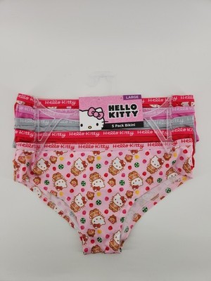 Hello Kitty  Bikini Panty 5-Pack Gingerbread Large NWT 