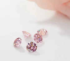 Certified 6.00 Ct Round Cut Natural Pink Color Loose Lab Grown CVD Diamond VVS1