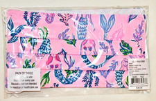 NWT Lilly Pulitzer 3pc Lilly's Favoriate Rainbow Pack Accordion Face Masks OS