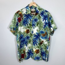 Vintage Aloha Shirts Hand Screened Hawaiian Mens M Rayon Made in Japan 60s 70s