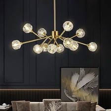 Sputnik Chandelier Modern Crystal Pendant Lighting Gold Chandelier 12 Lights 36  