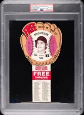 1977 PEPSI-COLA BB STARS DISCS WITH GLOVE TAB RUSTY STAUB PSA 6