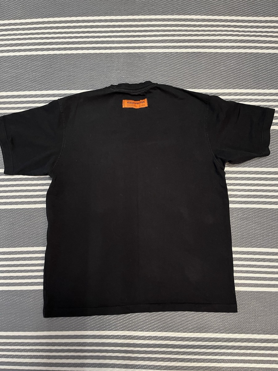 【関税込み】Heron Preston ブラック ロゴ刺繍 Tシャツ 関税込み】Heron Preston ブラック ロゴ刺繍 Tシャツ HERON