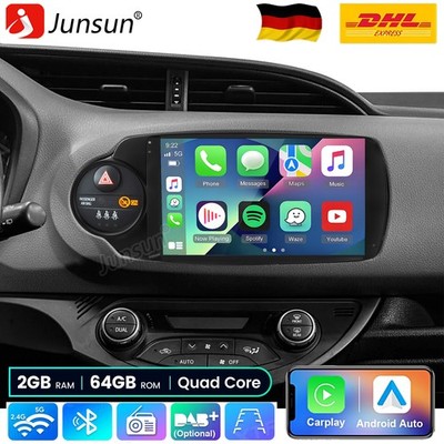 2+64GB Carplay Für Toyota Yaris 2011-2018 Autoradio Android 13 GPS Navi FM DAB+ 