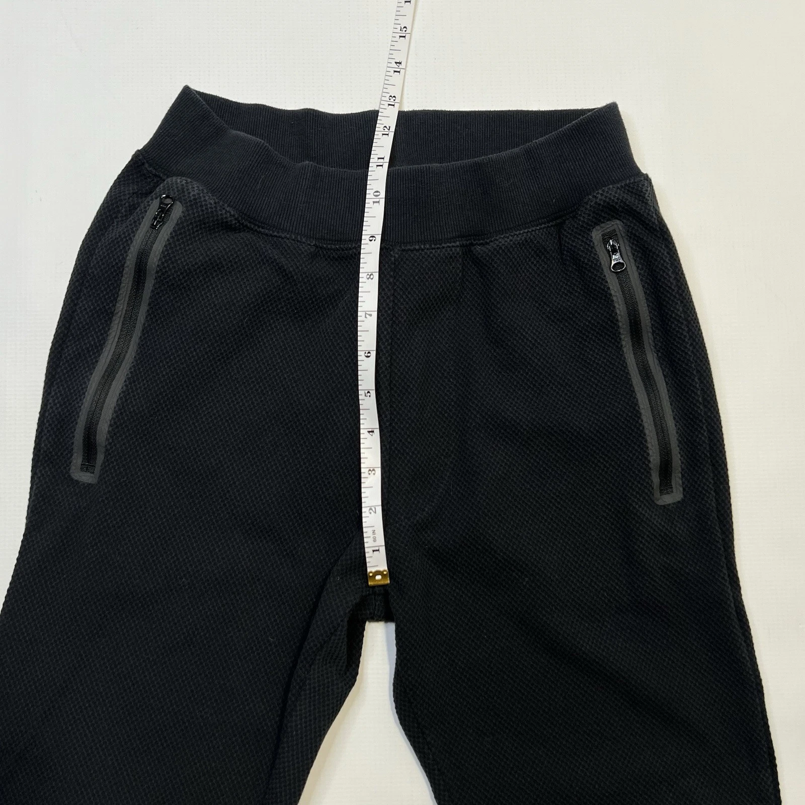 alo-yoga waffle knit high rise tech zippers sweatpants