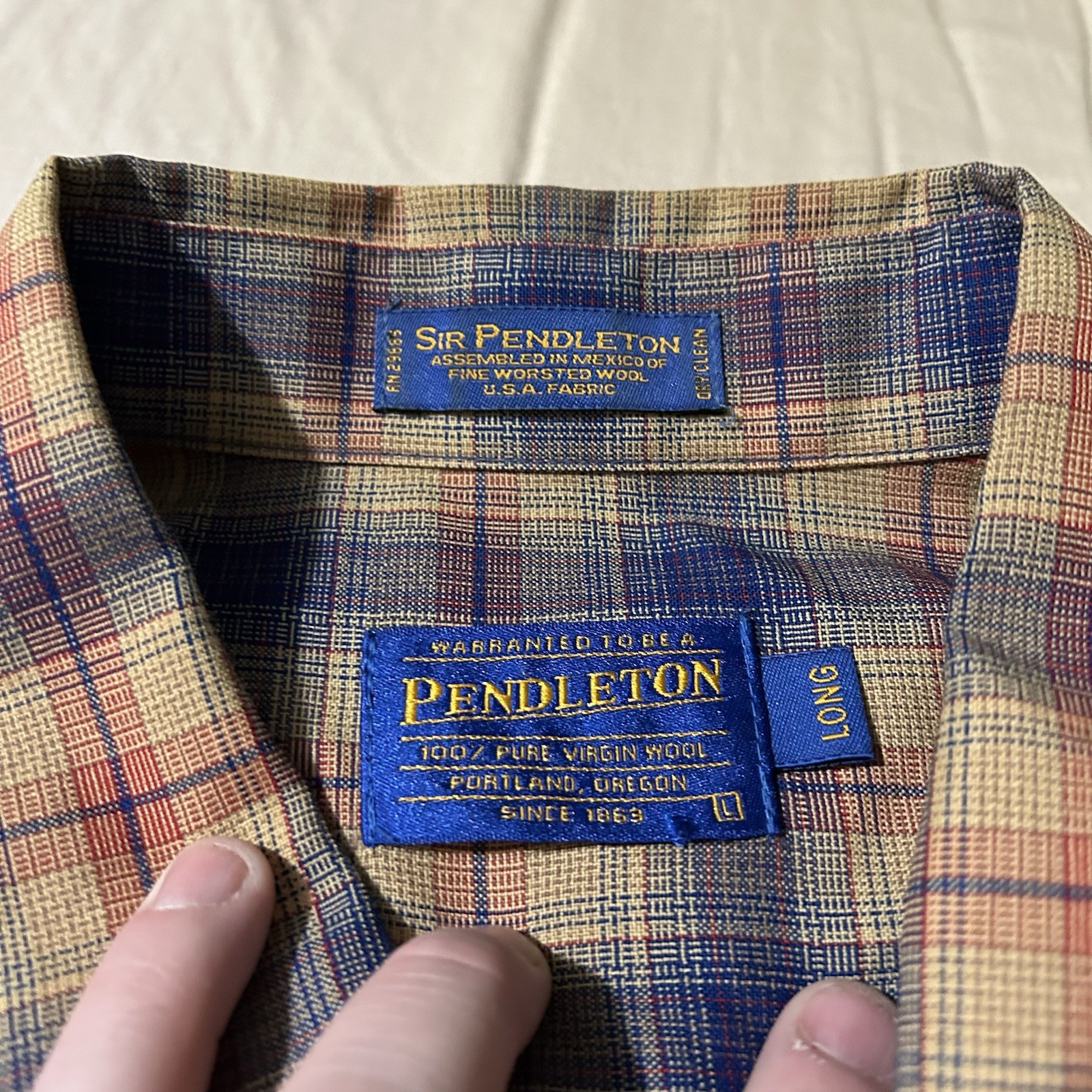 Men’s Pendleton Sir Pendleton Wool Plaid Button U… - image 3