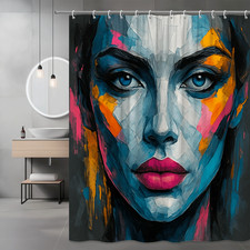 Colorful Abstract Art Shower Curtain - Unique Home Decor