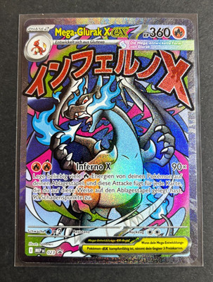 Pokemon Mega-Glurak ex SIR | German MEP DE 023 Black Star Promo | Near Mint