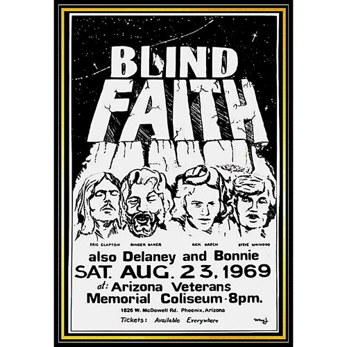 BLIND FAITH ROCK BAND🇺🇸 TIN POSTER 12 X 8 INCH - Bild 1 von 2