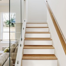 White Stair Riser Decals Peel Stick 14PCS 7x47 Self Adhesive Vinyl