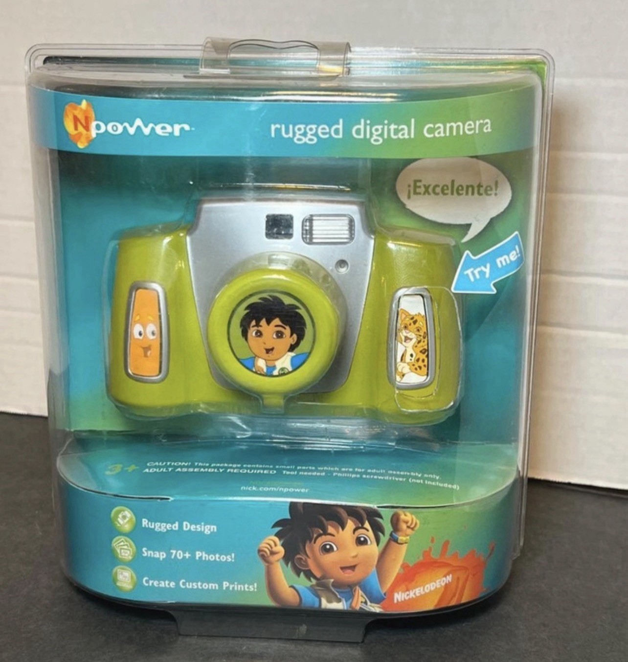 Rare Nickelodeon Go Diego Go NPower Rugged Digital Camera 8MB Kids Camera 