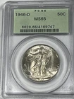 1946-D Walking Liberty Half Dollar : PCGS MS65 OGH