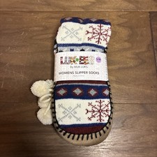 New LUK-EES by MUK LUKS Womens Slipper Socks Size S/M Shoe Size 5-7