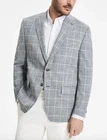 Michael Kors Men's Classic-Fit Windowpane Sport Coat 44 R NEW $295 KTNN1K2Y1188