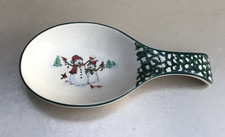THOMSON POTTERY SNOWMAN Spoon Rest New!