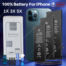 100 Replacement Battery For iPhone 6 7 6 Plus 8 XS XR 11 12 13 14 15 Tools LOT