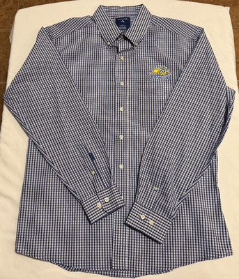 SDSU Jackrabbits Antigua Button Down Shirt - Blue - Size L - 60% Cotton 40% Poly
