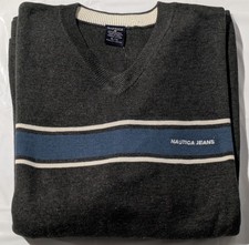 Nautica Jeans Company - Pullover Sweater - Mens Size XL - Dark Heather Gray -New
