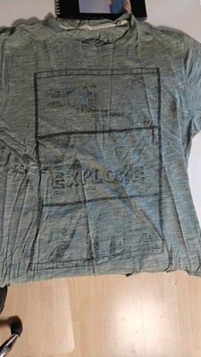 Thompson T-Shirt Größe L Herren Grün Bedruckt Kurzarm