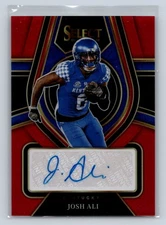 2022 Panini Select Draft Picks Josh Ali Red Prizm Auto RS-JAL