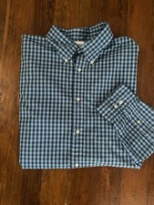 Brooks Brothers Men  s XL Blue  Green Checked Shirt Long Sleeve Button Down