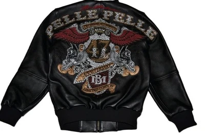 Veste En Cuir Pelle Pelle Pour Homme NOIRE 47E ANNIVERSAIRE Toutes Tailles NEUVE - Photo 1/4