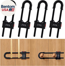 4 Pack U-Shaped Sliding Cabinet Locks Multifunctional Child Safety Lock Adjustab